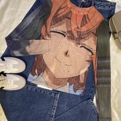 Лонг/реглан сітка в принт аніме