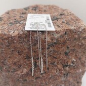 Стильні срібні сережки протяжки