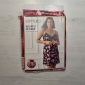 Есмара! Шовковиста жіноча нічнушка, пеньюар з мереживом! 38 євро 44 наш! Лот 31