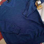 jasper conran синій вовняний пуловер р.л