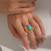 Каблучка нержавіюча сталь позолота