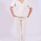 Костюм жіночий в кольорі світлий беж, розмір 56/58