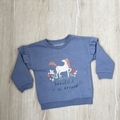 Primark.Утеплений світшот для дівчинки 86 см (12-18 місяців)