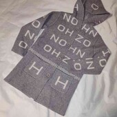 Довгий теплий в'язаний кардиган/демісезонне куртка 8/9/10р.