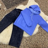 Худи на флисе +джинсы