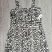 F&F брендовый стильный сарафан цвет под змеиную кожу размер евро 44/46