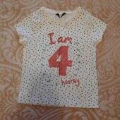 ❤️ Розгружаю шафу ❤️Класна футболка "мені 4 роки" від George