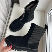 Замшеві зимові черевики