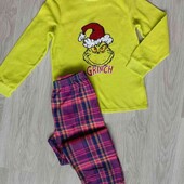 Primark + Next теплый пижамный комплект флис + фланель на ребенка рост 140 см