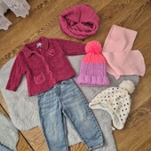 Одним лотом, одяг на 12-18міс, Рожева шапка на 3-6р