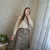 Стильна джинсова спідничка колір капучіно ❤️ Без дефектів