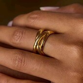 Відкрита, переплетена каблучка, кільце, медзолото. розмір 18,5-19