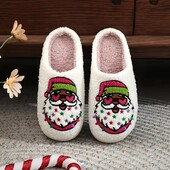 Новогодние Домашние комнатные тапочки стелька 24,5