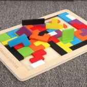 Деревянная головоломка тетрис для детей 40 элементов