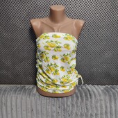 Симпатичная трикотажная блузка- топ с открытыми плечами, р.34/36(евро)