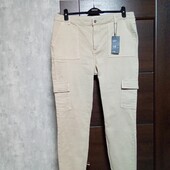 Новые брендовые коттоновые джинсы-карго р.16-18.