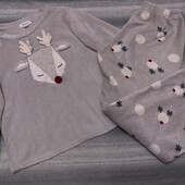 Женская теплая флисовая пижама отличного качества