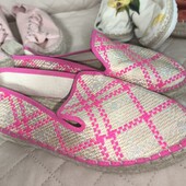 Джутові еспадрільї сліпони від H&m 40p