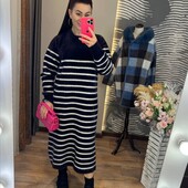 Довга тепла сукня альпака