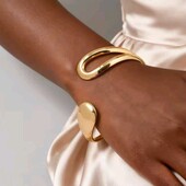 Браслет манжет, краплі, медзолото