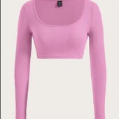Стильний кроп топ, реглан, XS