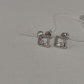 Срібні сережки-пусети Квадратики