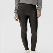 Чорні легінси зі штучної шкіри, S