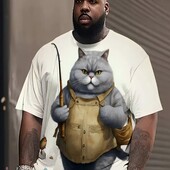 Футболка з принтом великого розміру 6xl