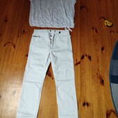 46р джинси білі і футболка