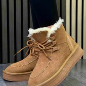 Натуральний замш! Трендовий колір карамель. Стильні уггі