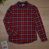Дитяча червона сорочка 11-12 років F&F в клітинку з довгим рукавом для хлопчика