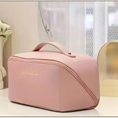 Косметичка великого розміру колір рожевий