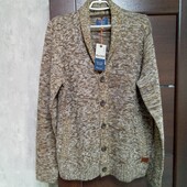 Новый брендовый теплый шерстяной кардиган р.L(50-52).