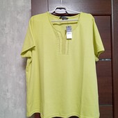 Брендовая новая красивая блуза-футболка р.20-22.
