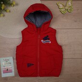 Дитяча тепла демісезонна жилетка 3-6 міс міккі george з капюшоном осіння весняна для хлопчика дісней