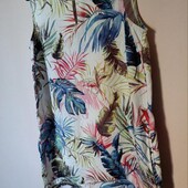 Льняна прінтована сукня р.м