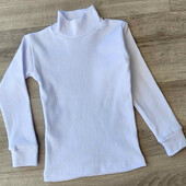 Біла водолазка рубчик 80-116