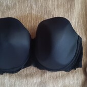 Бюст бандо чорний без бретелей та пушапу 36d marks & spencer