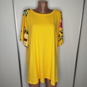 Футболка Shein 4XL жовта Пог -70