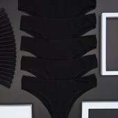 Набір чорних трусиків труси бразиліана 5 шт sinsay