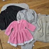 Лот теплого одягу, плюшеве плаття, 18-24міс