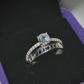 Кольцо Я люблю тебя 20 р Серебро 925 пробы с фианитами