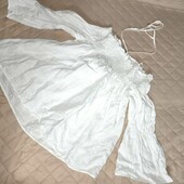 Zara, S, льон блузка бохо