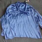 Marks and Spencer, uk16 віскозна атласна блуза небесно-блакитна