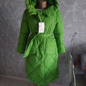 Шикарная тёплая куртка пальто в красивом цвете! Дёшево!!!