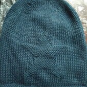 Шапка в'язка утеплена флісом,унісекс підліткова