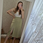 Актуальна спідничка з розрізом, як нова, тонка ❤️