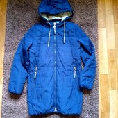 Демісезонна утеплена подовжена куртка на 9-11років.