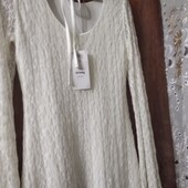 Нарядное белое кружевное платье 44