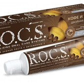 Зубна паста відбілююча Rocs кофе і табак без фтору